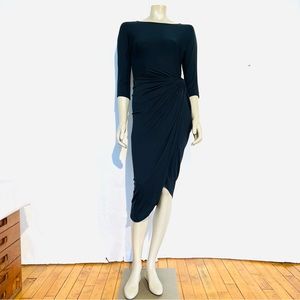 Black Cotton Stretch Jersey Dress